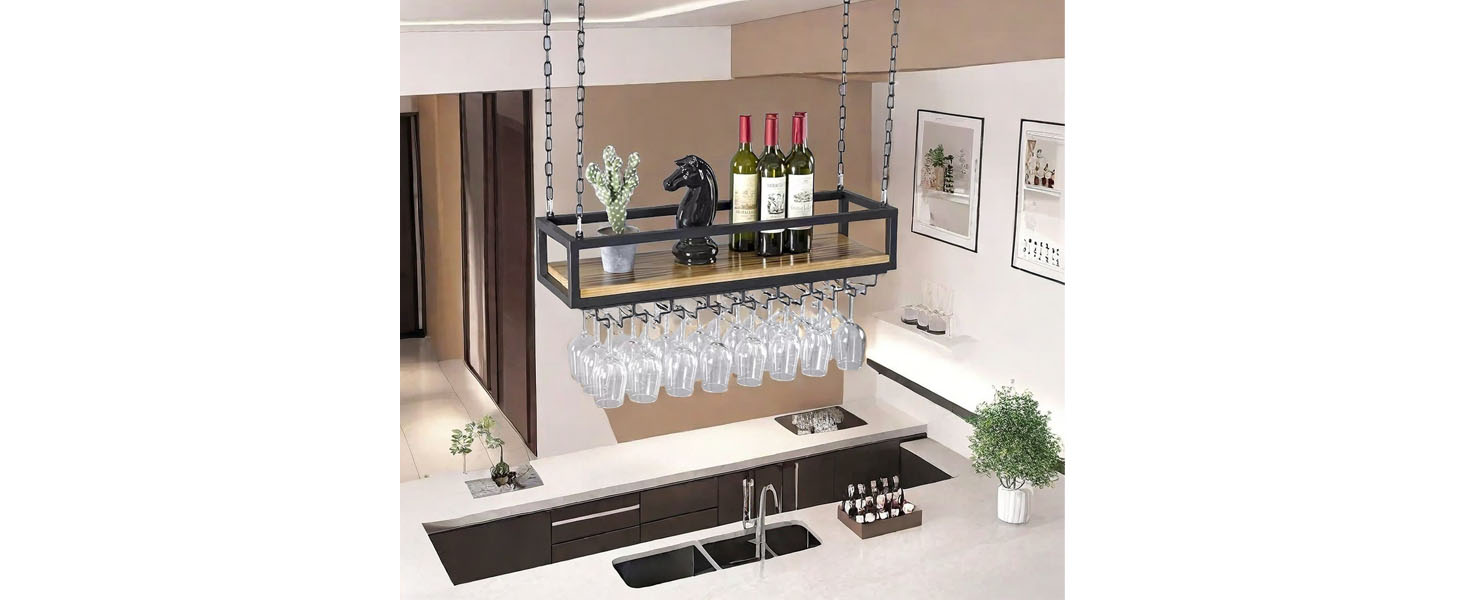 Ceiling Wine Glass Rack