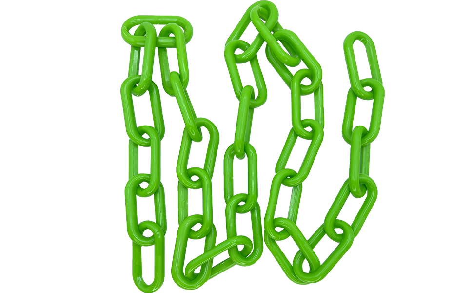 2002 5ft Big Green Plastic Chain M&M Bird Toys hand cut plastic medium large beak feet versatile