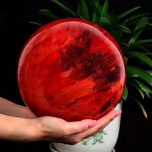 Amazon.co.jp: レッド水晶ボール レッドクリスタルボール 赤い