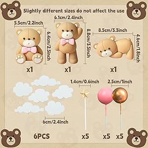Luxury Pink Bear Cake Decoration