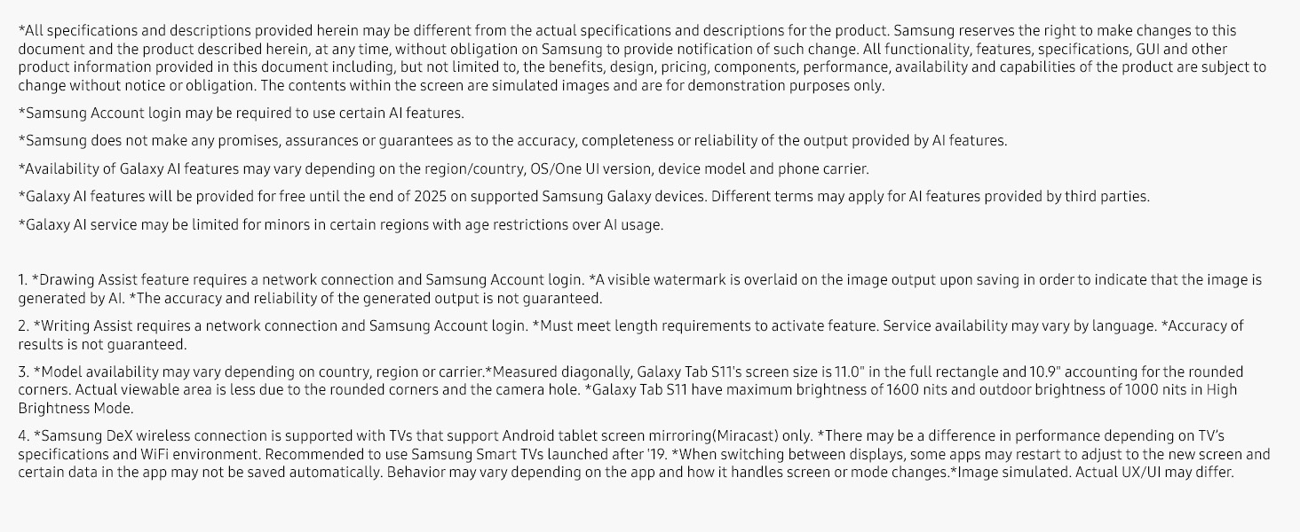 Disclaimers