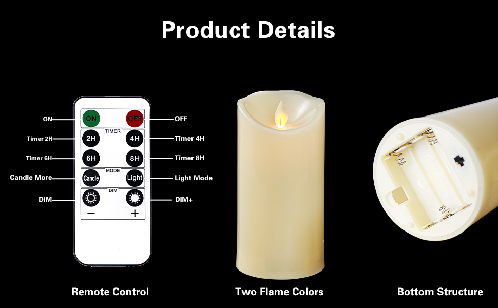 Luxcence Flickering Flameless Candles Battery Operated with