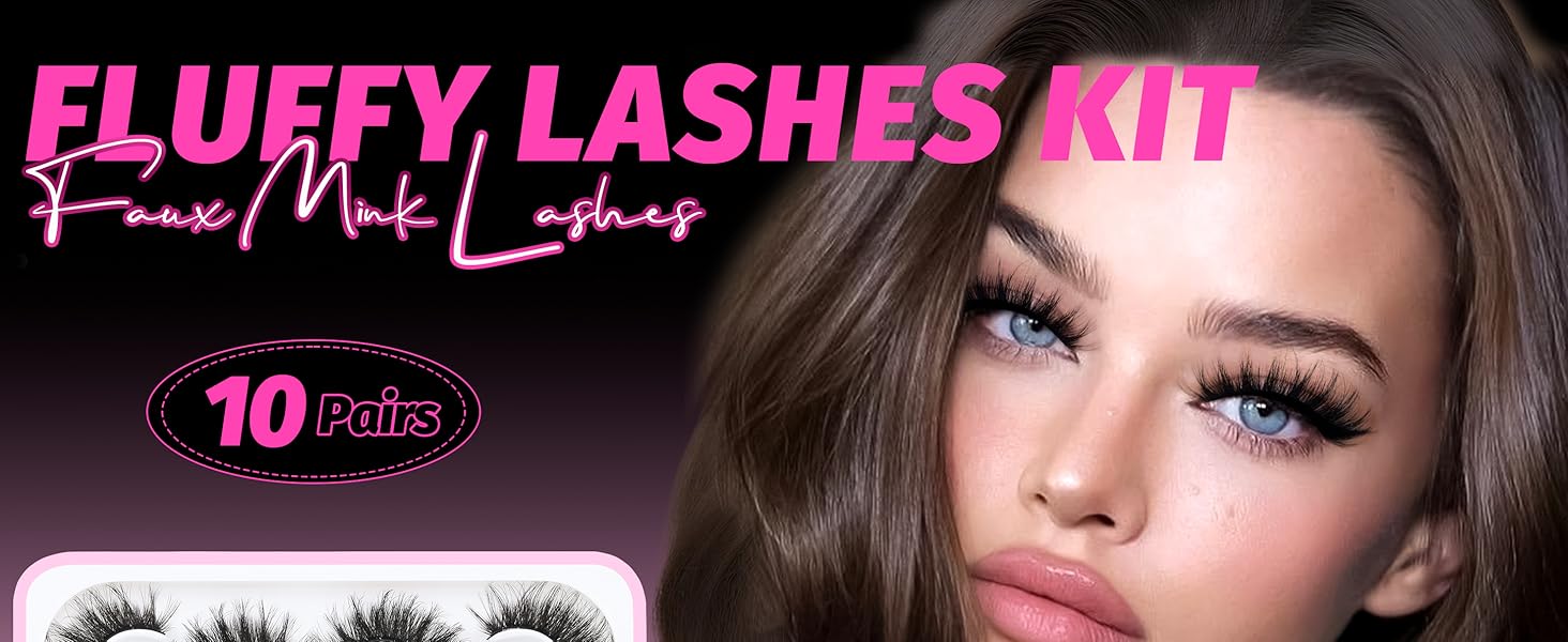 Fluffy Lashes Kit-10 Pairs