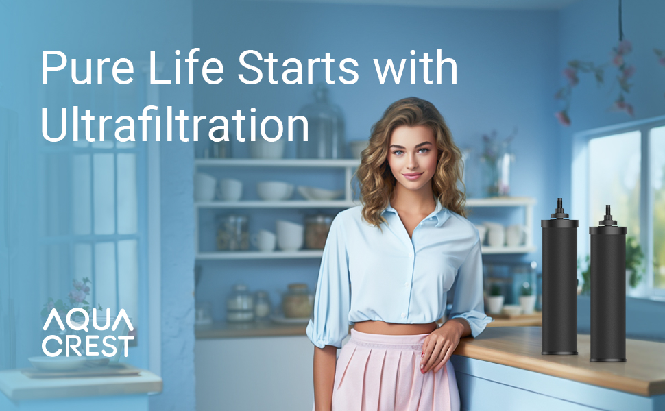 [New Upgraded Ultrafiltration] AQUACREST Black Water Filter