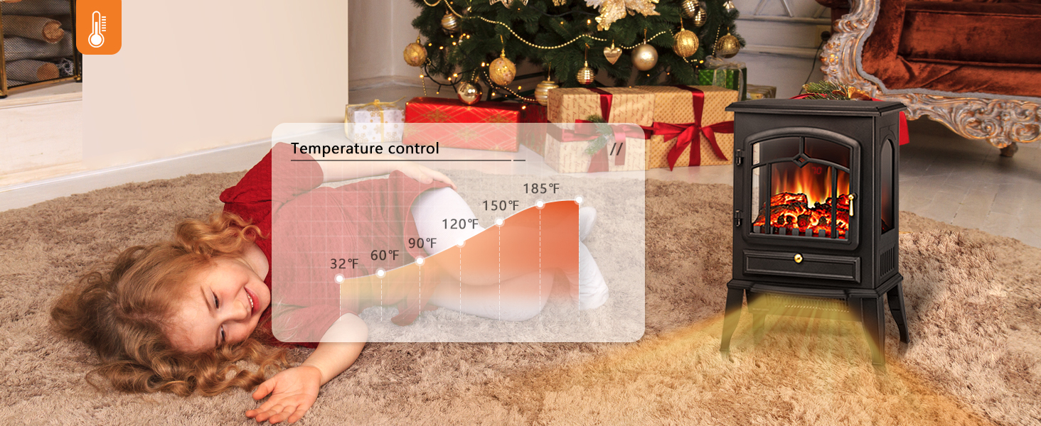 temperature control fireplace stove