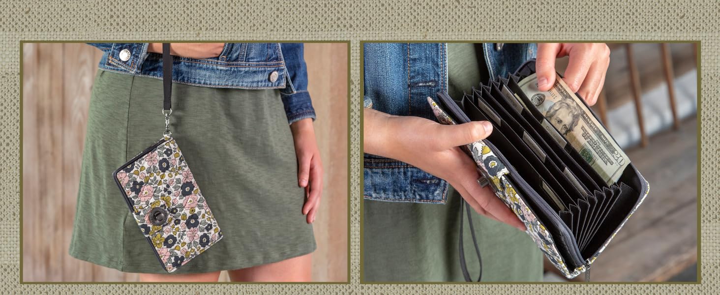 budget wallet with cash envelopes money organizer for cash money saving binder wristlet wallet