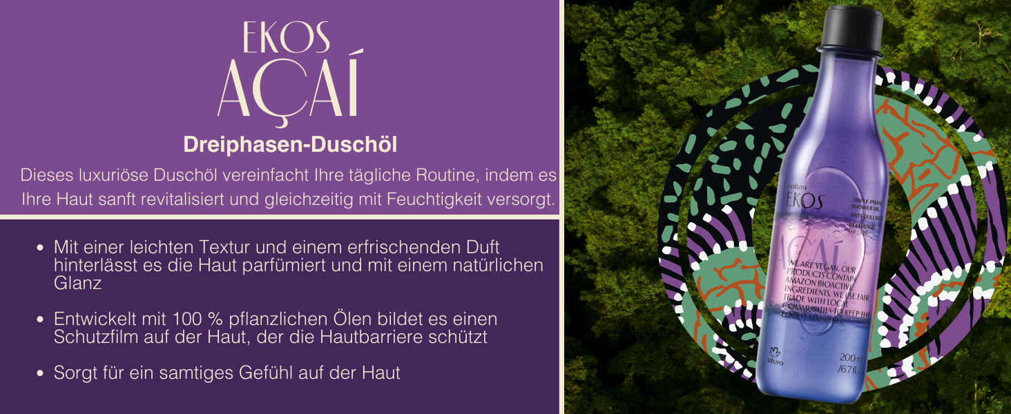 Natura Ekos Acai Dreiphasen-Duschöl