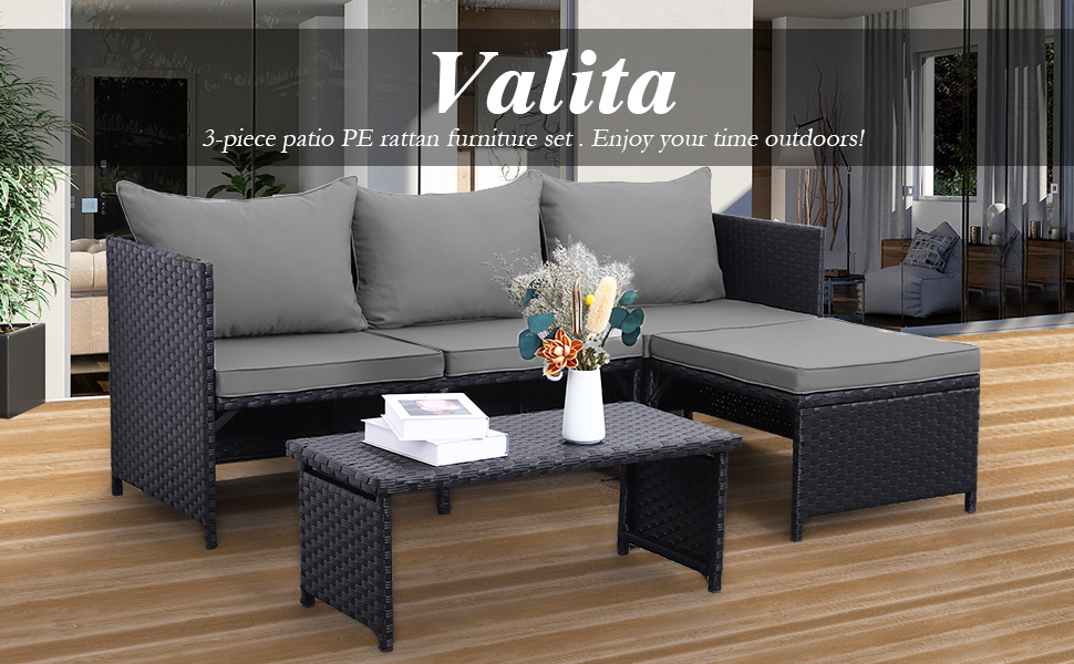 valita 3-piece outdoor furniture