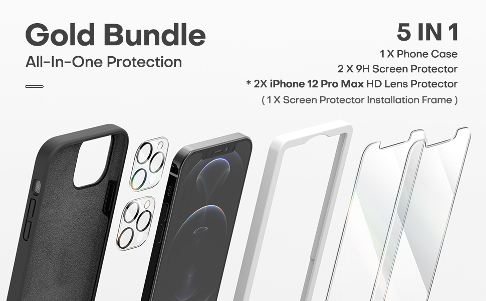 iphone 12 pro max case with screen protector