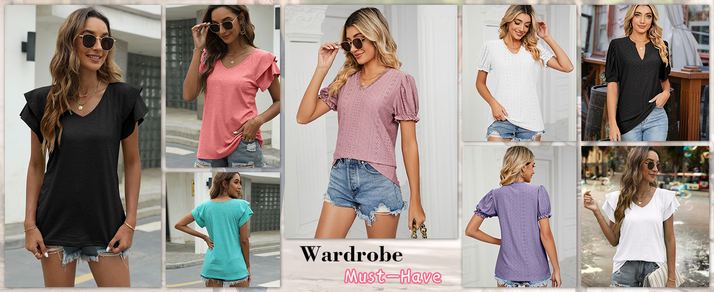 Camiseta Manga Corta Mujer Blanca Basicas Blusas