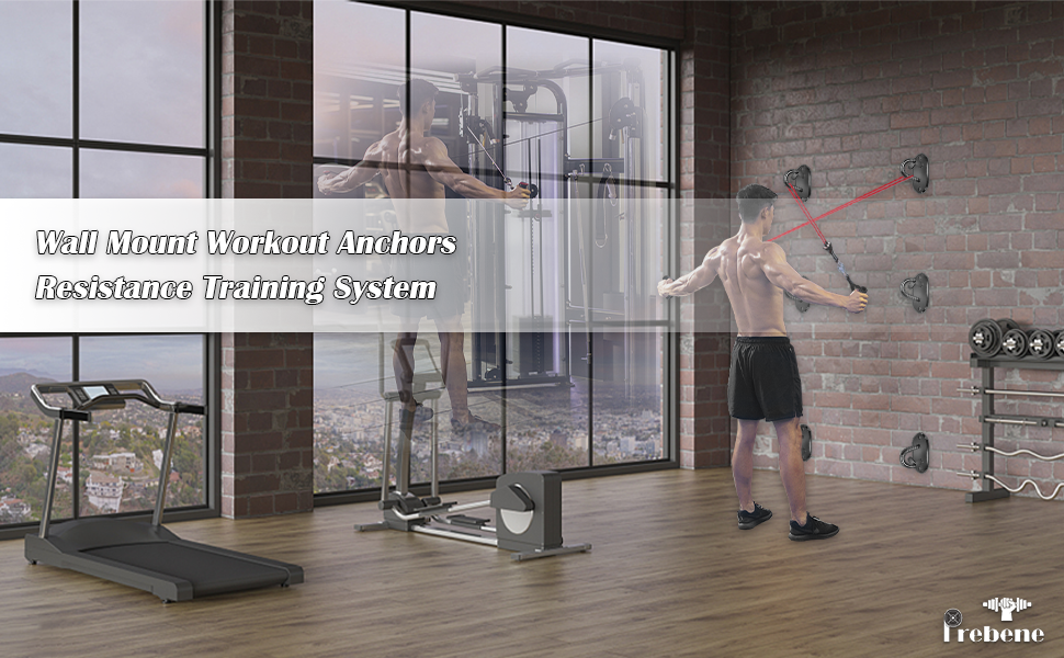 Prebene Wall Mount Workout Anchors, Resistance Bands Wall Anchors, Home Gym Exercise