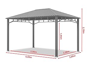 the [ unused0 ] - aluminum frame gazebo with roof