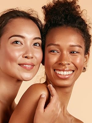 Two young women with clear skin