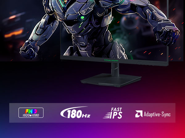 Amazon.com: TITAN ARMY Monitor de juegos de 24.5 pulgadas