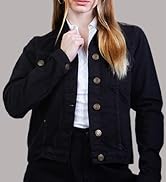 Jean Jacket Women - Long Sleeves Button Down Denim Jacket for Women Clothing in Regular Fit & Ove...