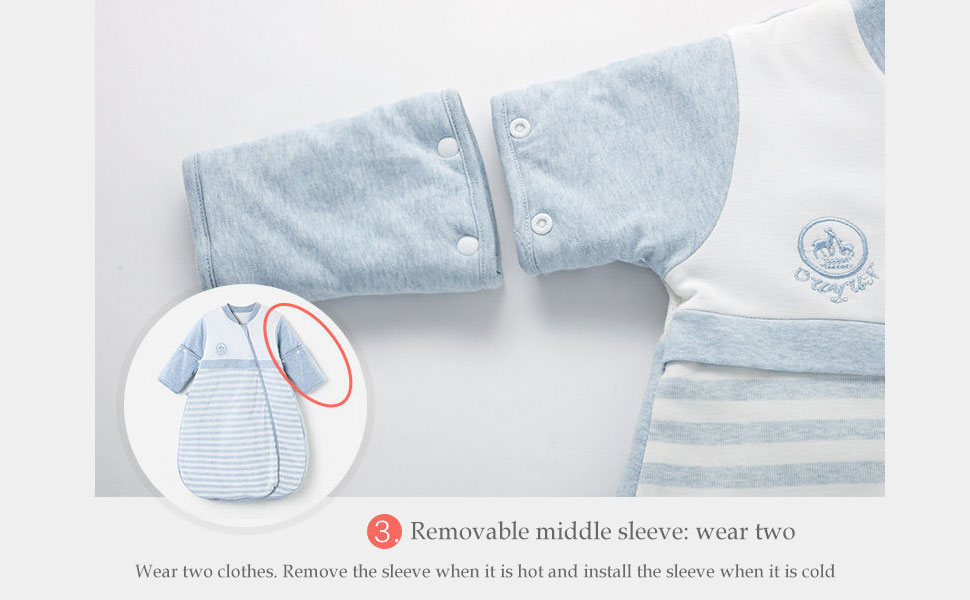 Removable middle sleeve:wear two