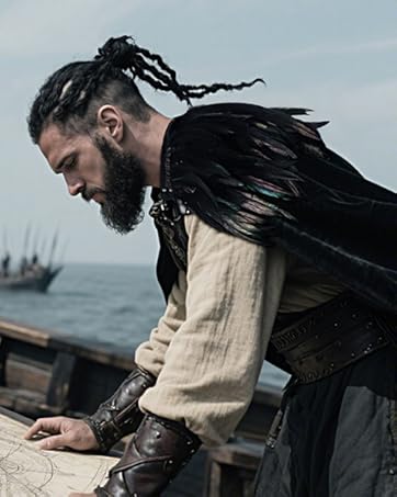 half Shoulder cape with feather