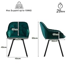 U-DC-B0197GR swivel dining chairs set of 2