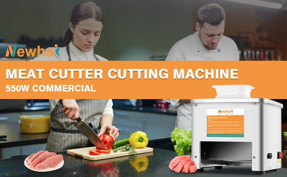 Newhai Upgraded Meat Cutter Machine, Commercial 3.5mm