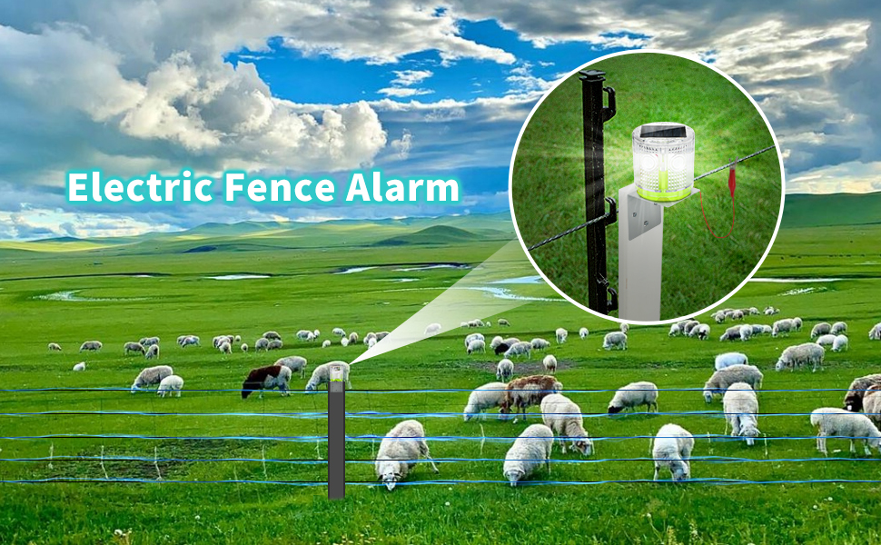 Electric Fence Indicator Light, Briidea Solar Fence Alarm