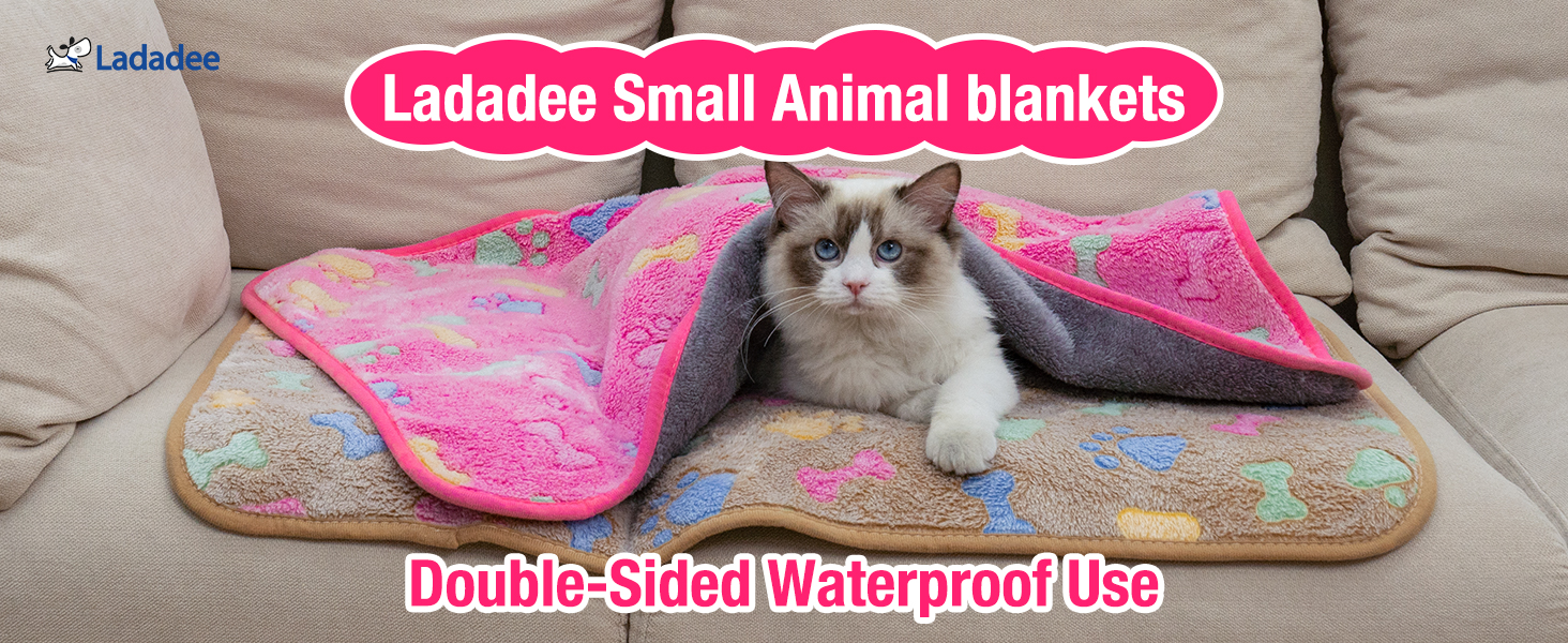 Ladadee Waterproof Guinea Pig Blankets, 1 Pack 3 Washable