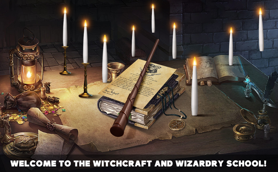 10PCs Floating Candles with Wand Remote, 6.1" LED Flameless