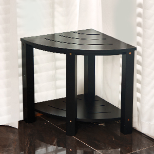 Shower Stool with Storage Shelf