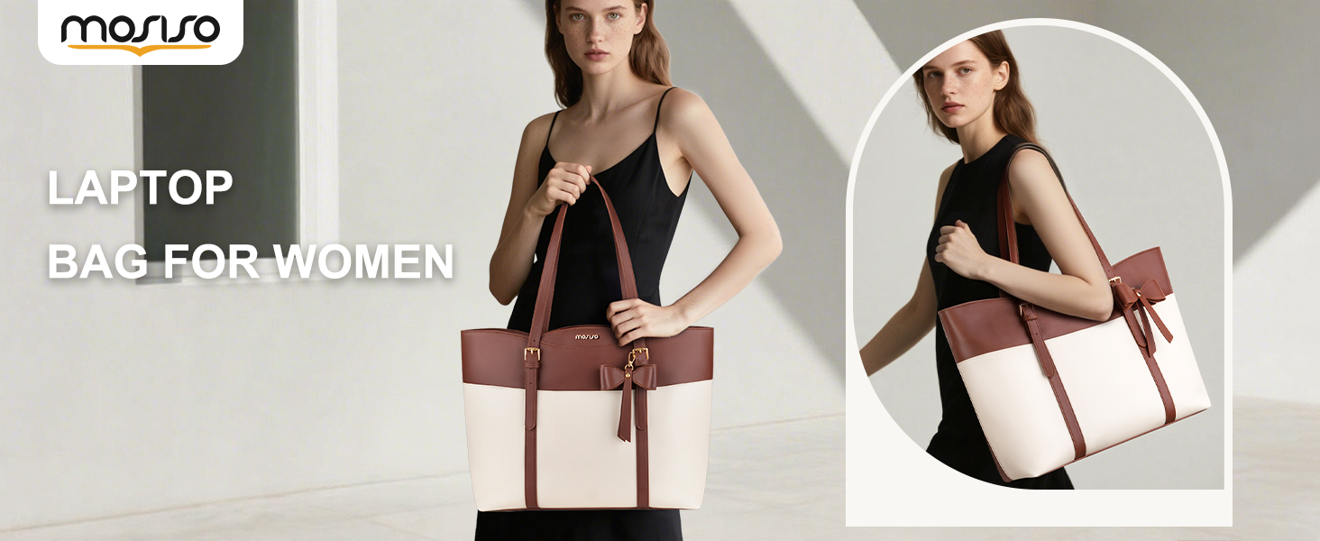 Large Capacity & Multiple Compartments Tote Bag with Laptop Compartment for Travel