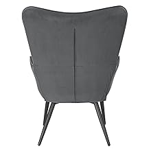 WOLTU Poltrona Imbottita Con Pouf Poggiapiedi Sedia Poltroncina Relax In Velluto Crema 15 relaxsessel