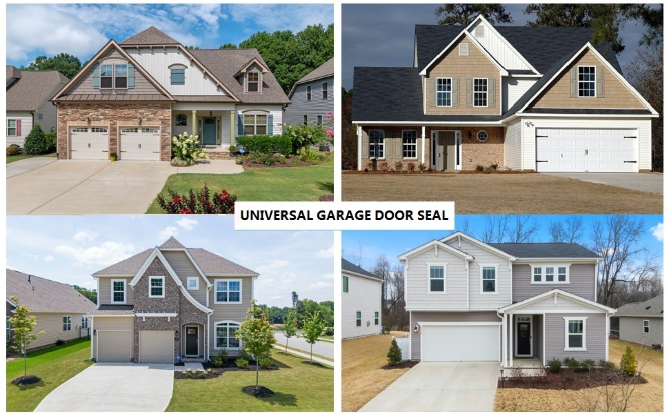 Apoctsddo Garage Door Seal Top and Sides, Universal Garage Door Weather Stripping, 34FT Durable