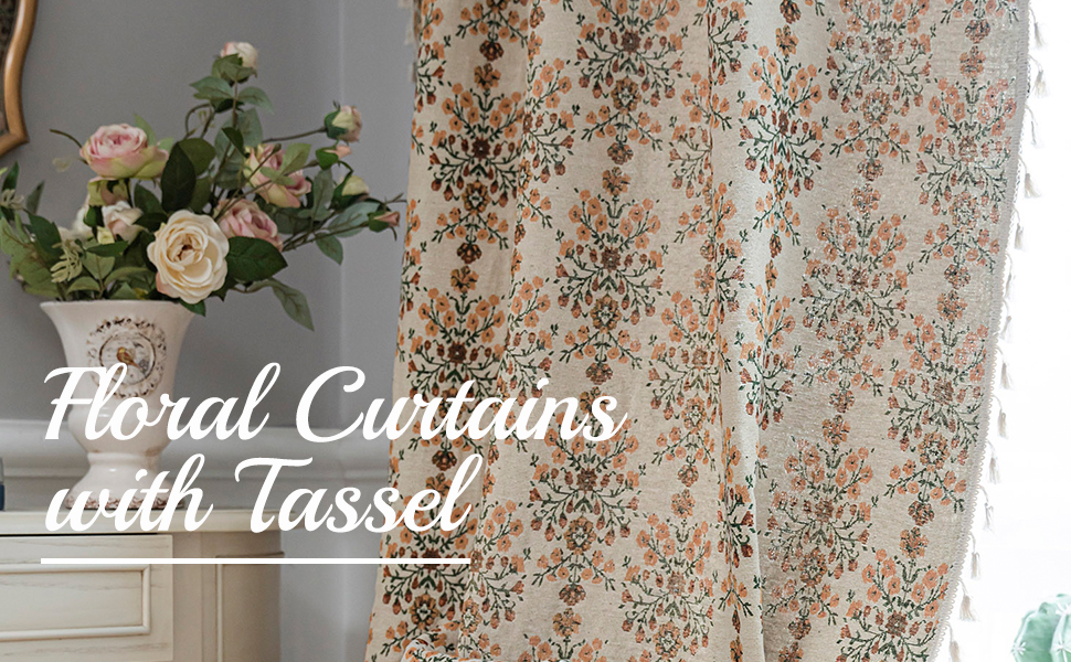 floral curtains