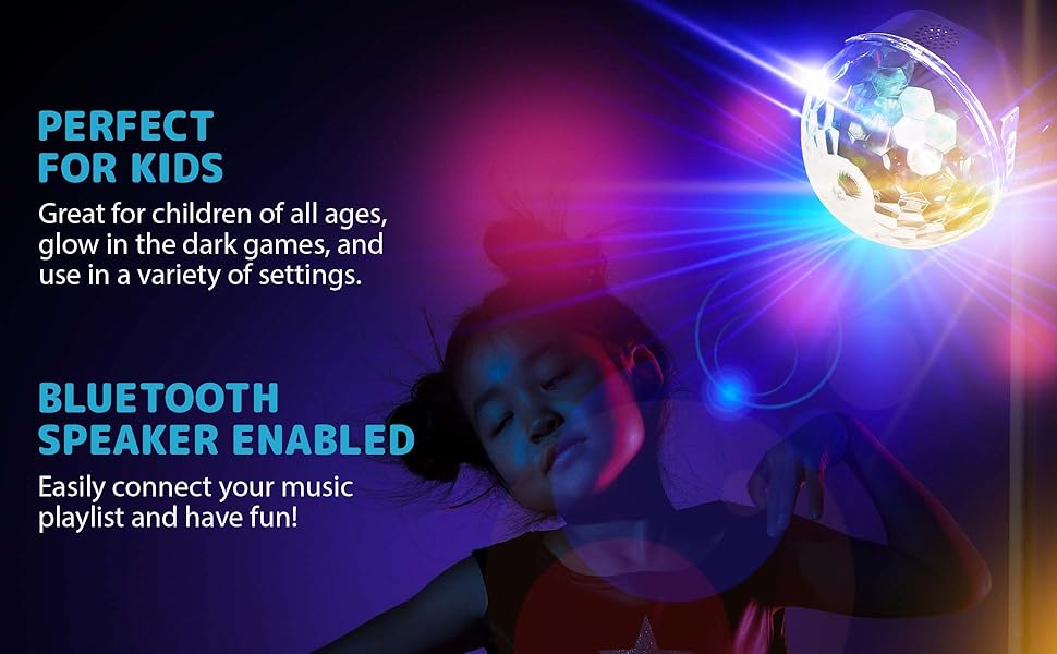 Bluetooth Enabled Speaker and Disco Ball Perfect for Kids