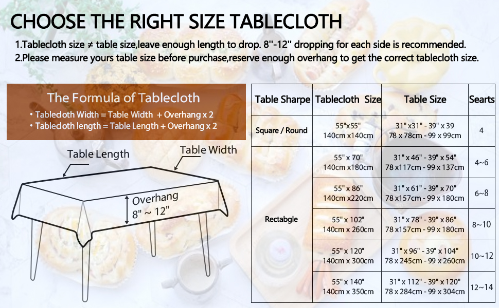 Linen Rectangle Table Cloth Waterproof Cotton Fabric