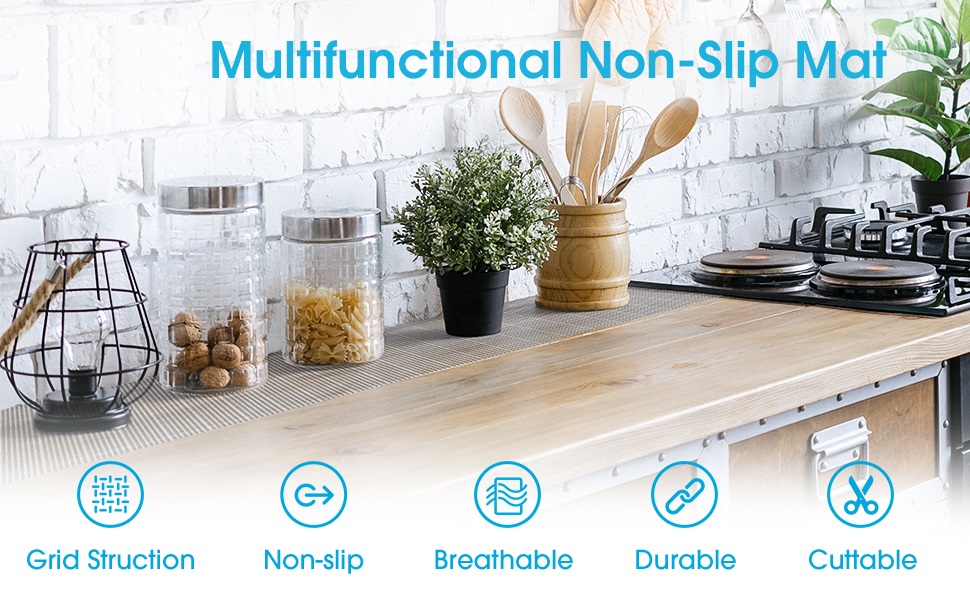 Buy JRM's AntiSlip Mat Non Skid Shelf and Drawer Liner, Non Adhesive Drawer Liner for Drawers