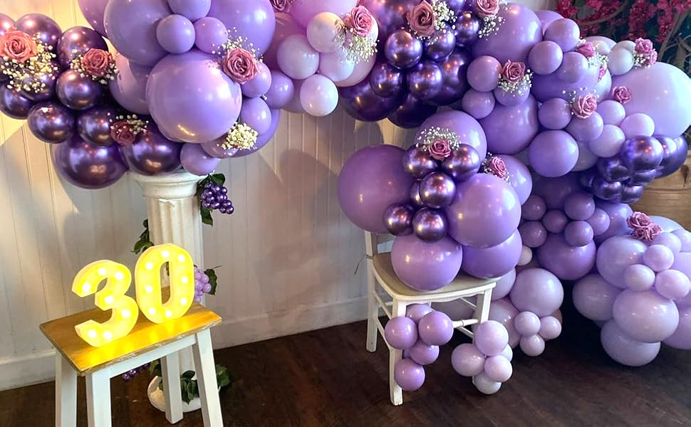 lavender lilac balloons balloons purple purple balloons purple balloon kit dark purple balloons