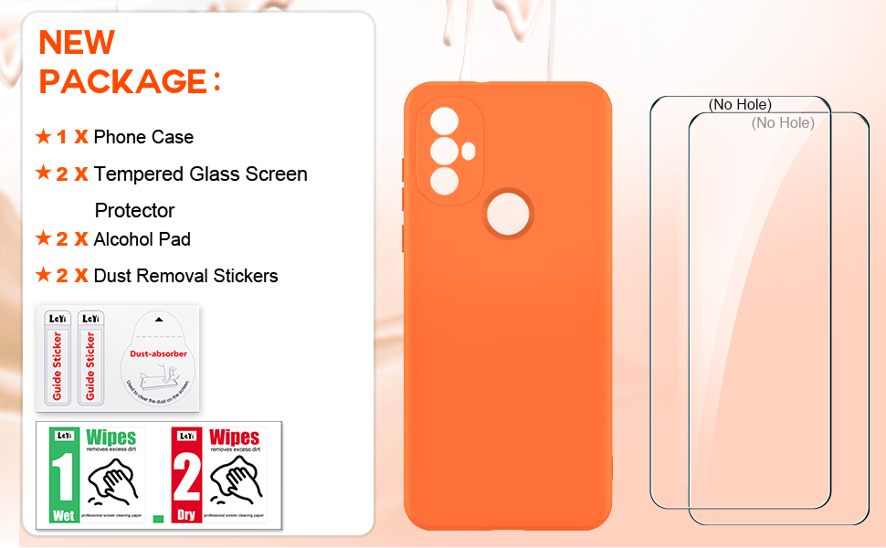 LeYi Motorola G Play 2023 Case, Moto G Play Case with [2