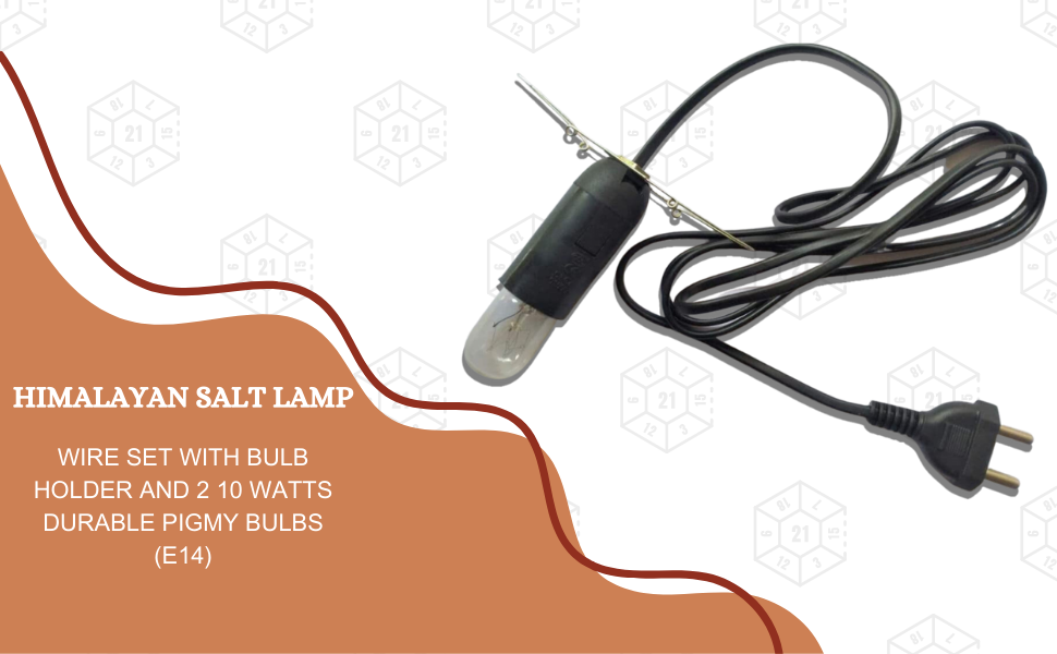Buy ATTRACTIVE CRAFT STORE Himalayan Salt Lamp Wire Set with Bulb Holder and 2 10 Watts Durable