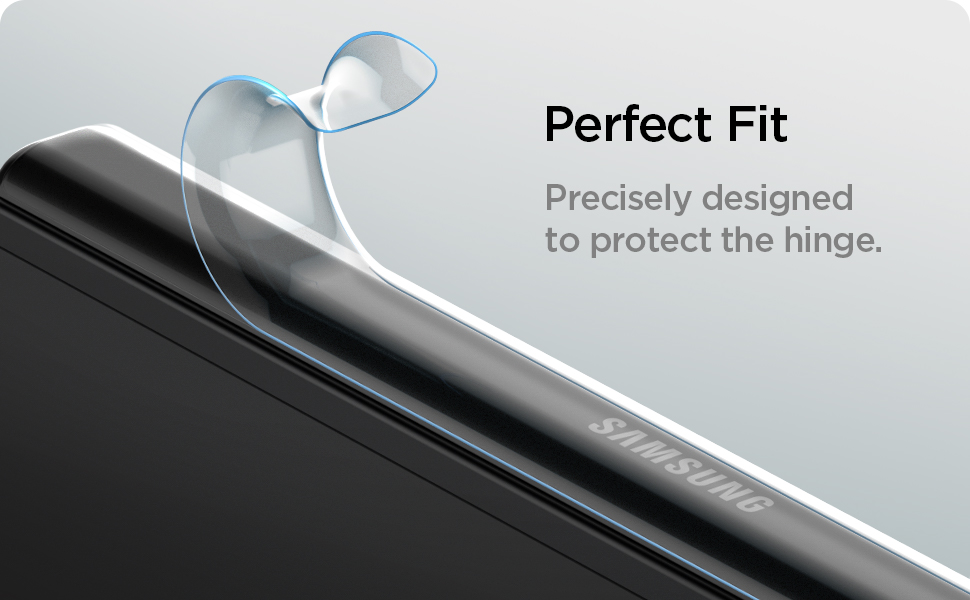 Spigen 1 Pack Full Coverage Tempered Glass Screen Protector and Hinge