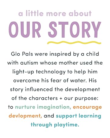 learn about the Glo Pals water activated light up bath toys story
