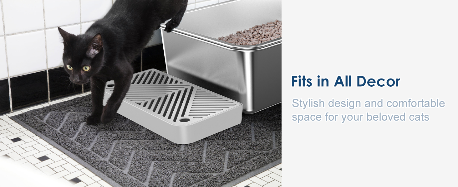 19.65''x13.75''x6'' Stainless Steel Litter Box, Open Top