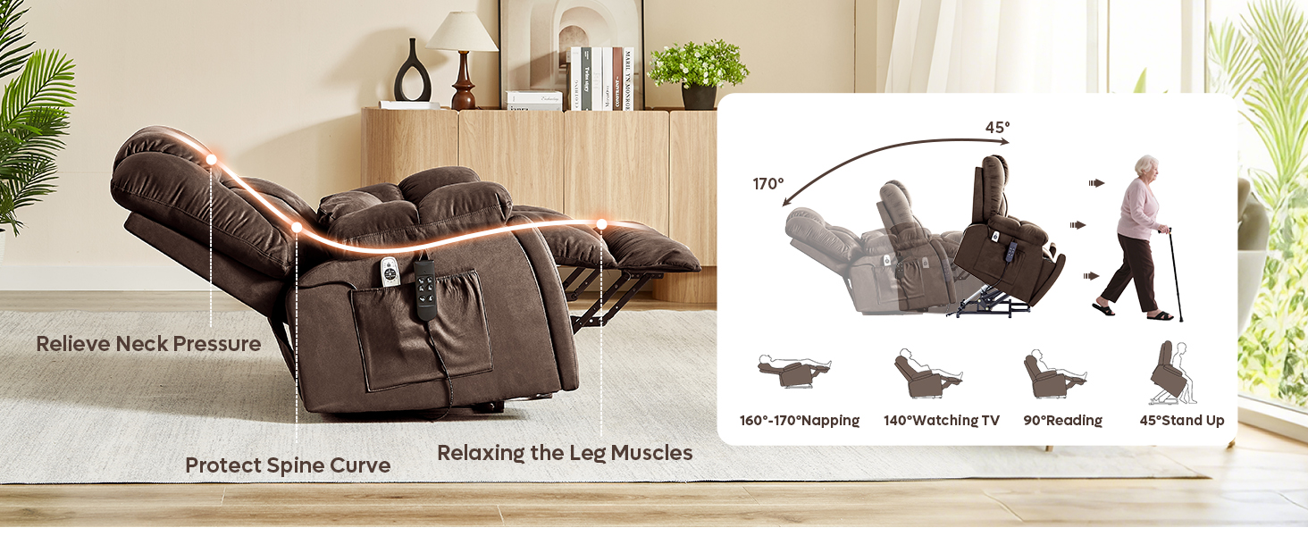 Bestier Oversized Power Lift Recliner Chair