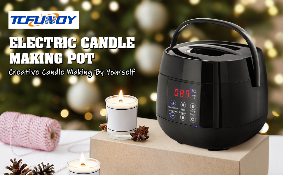 TCFUNDY Wax Melter for Candle Making, 8 Qts Electric Wax Melting Pot