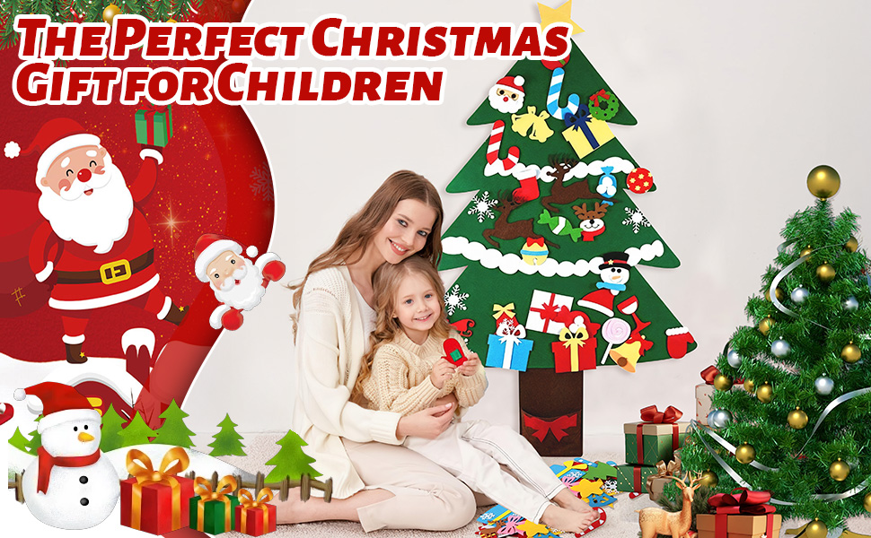 felt Christmas tree set