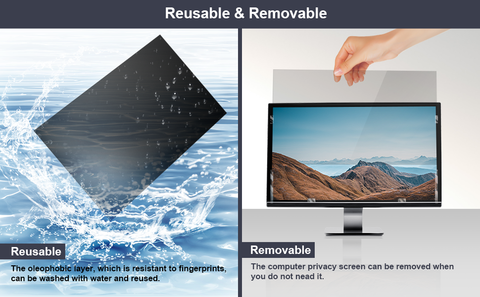 [2Pack] 24 Inch Computer Privacy Screen Filter for 169 Widescreen