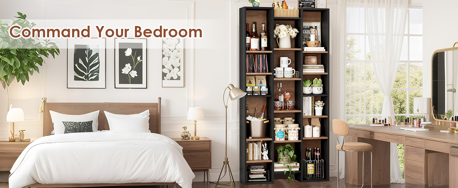 Triple Black and Brown CD Bookshelf