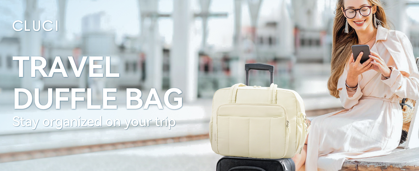 CLUCI Duffle Bag for Travel,Carry on Bag Travel Bags for