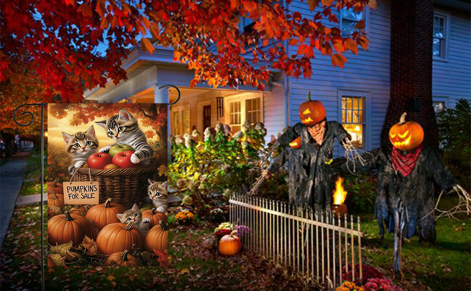 YOWANYES Fall Garden Flag 12 x 18 Inch Double Sided