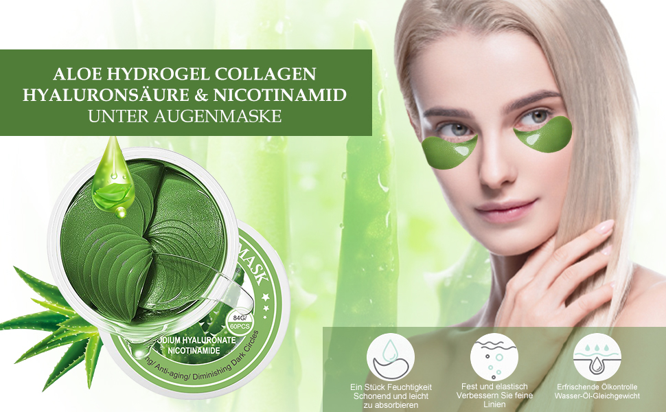 Augenpads,Eye Pads,Eye Mask,gegen Augenringe Tränensäcke & Falten ...