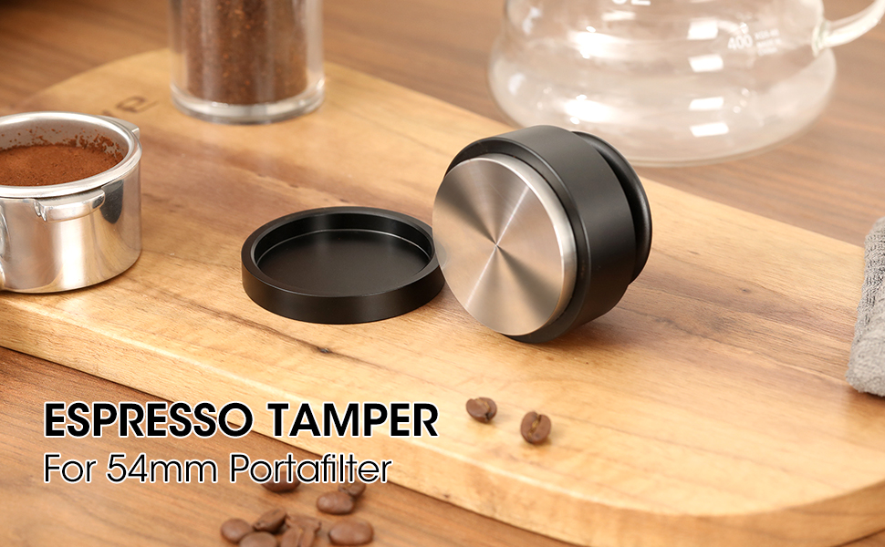 Aieve Espresso Tamper 54mm,Spring Loaded Coffee Tamper with