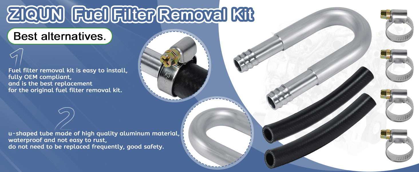 ZIQUN Fuel Filter Removal Bypass Kit, Fuel Filter Bypass